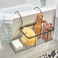 Étagère de douche télescopique adhésive en laiton et aluminium, sans perçage, pour granit, avec organiseur mural en pierre chromé pour rangement de salle de bain