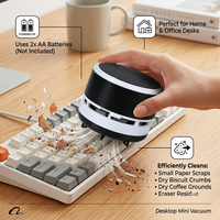 Aspirateur de bureau portable Tenwin 8050 à piles (2 AA) pour le nettoyage des bureaux et des surfaces électroniques