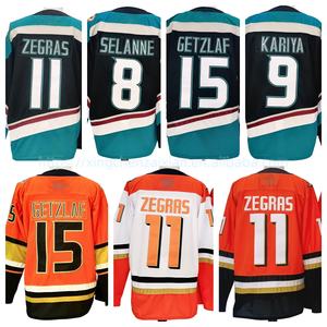Jersey Hoki Es Pria Washington Grosir 11 Trevor Zegras 15 GETZLAF 8 SELANNE 9 KARIYA Bordir Penuh - Product Image 1