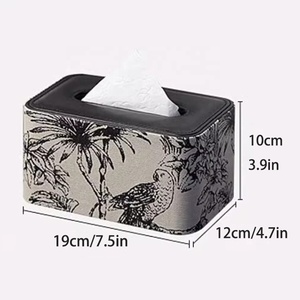 Porta Servilletas de Lujo Moderno con Apertura Magnética en la Parte Inferior, Elegante Porta Servilletas de Cuero PU con Opción de Logotipo Personalizado FRINS - Product Image 6