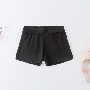 Venta al por mayor logotipo personalizado de los niños niñas de algodón de Spandex negro bailar <span class=keywords><strong>Ballet</strong></span> pantalones cortos - Product Image 2
