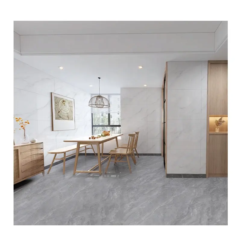 Italy look 48x48 Polished Glossy Glazed Continuous Porcelain Floor and 800x800 Wall Ceramic Marble Tile