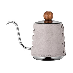 Funda para taza de cafetera de acero inoxidable, 350 ml, antideslizante, sin asa, funda protectora de cuero de doble capa - Product Image 4