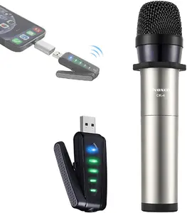 Panvotech Professional Phone Computer Interview USB Rechargeable Handheld UHF Wireless Mic Microphone for Mobile Phone