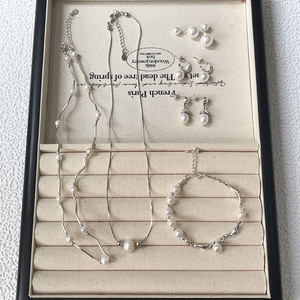 Collar de Plata de Ley S925 con Perlas y Diseño Geométrico de Espina de Serpiente, Perlas AAA, Joyería para Mujer de Uso Diario - Product Image 2