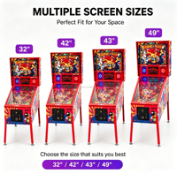 Machine de flipper virtuelle commerciale grand format, à monnayeur, numérique, pour centre de jeux