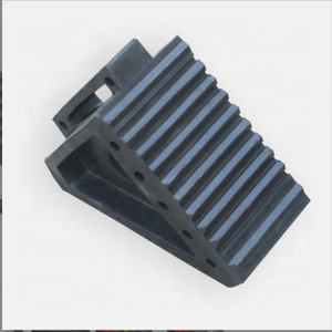 ハンドル付きヘビーデューティーラバーカートラックトレーラーオートバイ航空機ホイールチョックストッパー - Product Image 3