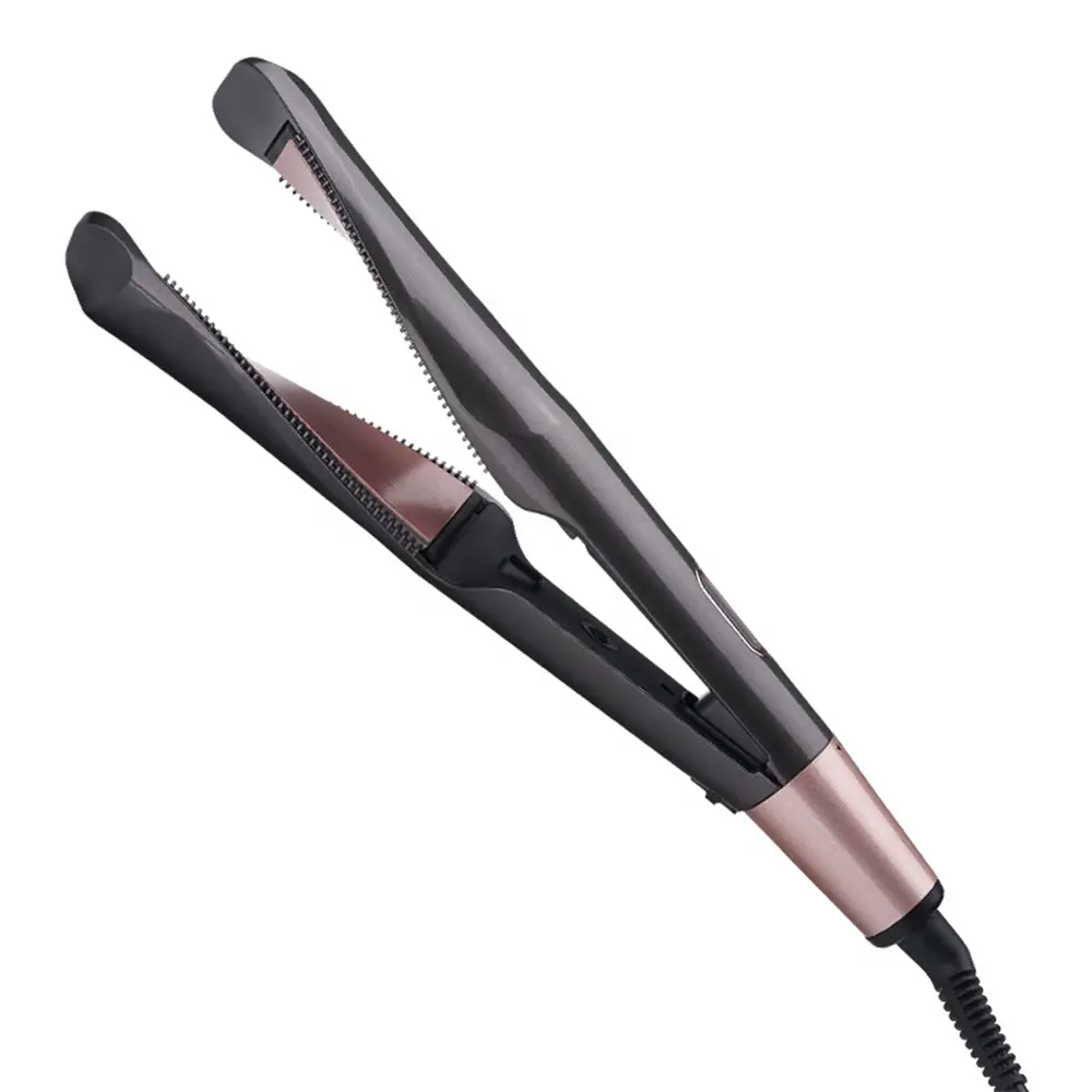 Top Selling Professional Flat Iron LED Hair Straightener Ceramic Titanium Smooth Plates 2 1でCeramic Curling Iron Hair Curler