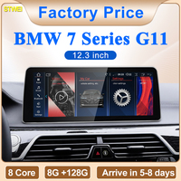STWEI Lecteur Multimédia de Tableau de Bord Android 15 Sans Fil CarPlay Auto pour BMW X3 X4 G01 G02 EVO 2018 avec GPS Navi et Licence 1 An