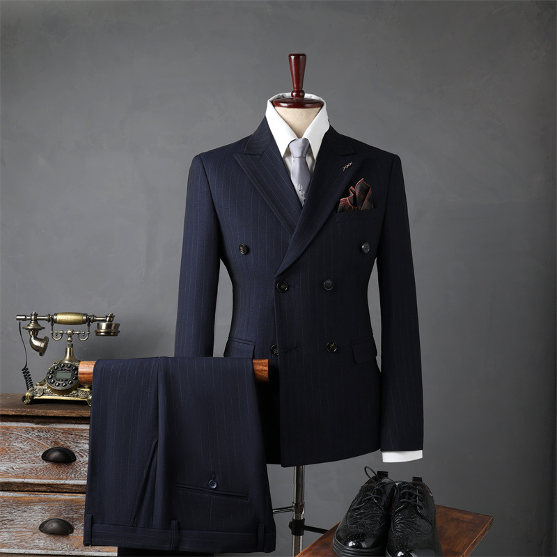 Azul premium (traje + chaleco + pantalón)