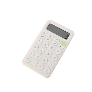 Calculadora Científica Digital Blanca y Azul Personalizada al por Mayor para Escritorio Escolar, con Fuente de Energía Solar, Material Plástico - Product Image 1