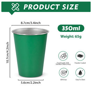 <strong>Beer</strong> <strong>Mugs</strong> Stainless Steel 12oz Single Wall Reusable <strong>Beer</strong> Cups With Multicolor ODM <strong>Custom</strong> Logo For Home Party Bar Travel Camping - Product Image 5