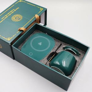 Calentador de taza inteligente eléctrico de Venta caliente 2024, Taza de cerámica de 55 grados con termostato, taza de café calentada por Usb y juego de calentador para regalo - Product Image 2