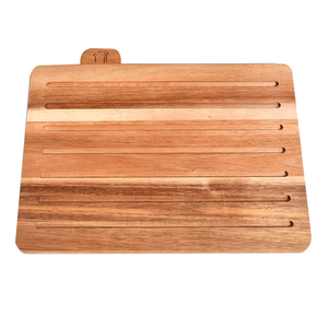 Venta directa de fábrica, juego de tablas de cortar de índice de madera de acacia con manipulador, bloques de cortar de bambú, tablas de charcutería - Product Image 2