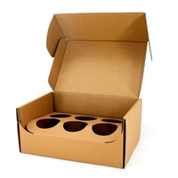 Boîte d'expédition en carton ondulé kraft personnalisée avec insert monobloc pour plantes succulentes et produits de jardinage