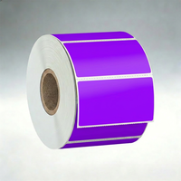 Rouleau d'étiquettes en vinyle rose personnalisées, imperméables, durables, adhésives permanentes, autocollants codes-barres, étiquettes nominatives et de prix pré-imprimées, arc-en-ciel