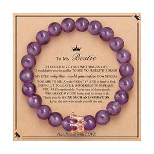 Moda 59 estilos piedra Natural Besties <span class=keywords><strong>amistad</strong></span> pulsera curación piedra corona pulsera para regalo del Día de San Valentín - Product Image 1
