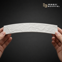 Revêtement mural en briques de culture flexibles ultra-minces blanches, carreaux muraux texturés 3D, usine OEM ODM pour revêtement de façade extérieur et intérieur