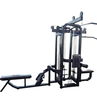 Kj Meilleure Vente Unisexe Usage Domestique Acier 4 Stations Multigym Machine de Musculation Complète Corps Entier Jambes Tout-en-un Équipement de Gym