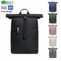 Sac à dos imperméable à enroulement personnalisé, grande capacité, pour ordinateur portable, en nylon durable, pour homme, idéal pour le quotidien, les affaires, l'école et les voyages