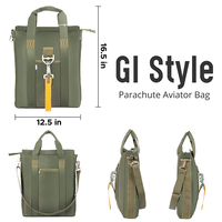 Sac de transport robuste pour casque de pilote, grande capacité, sac de parachutiste, sacoche de messagerie extérieure avec bandoulière réglable