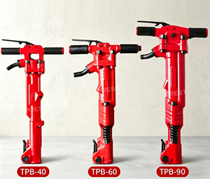 Marteau-piqueur pneumatique PREST TPB40/60/90 rouge pour la rupture de béton et l'exploitation minière - Product Image 2