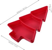 Assiette de service réutilisable multifonctionnelle en PP, écologique, en forme de sapin de Noël, mignonne, avec compartiments, pour cadeaux promotionnels