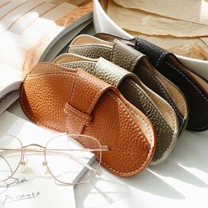 Minimalist PU Leather <b>Sunglasses</b> Pouch Travel Eyeglasses Case Protective Portable Eyewear Storage Bag - Product Image 2