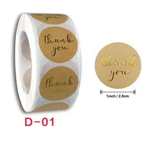 卸売 粘着ステッカーバッグ-Customステッカー1インチRound Thank You StickersためBag Wrapping Adhesiveステッカー