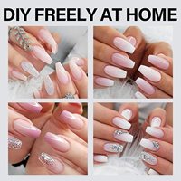 Aillsa 360 pièces Faux ongles en acrylique forme cercueil moyen, finition mate intégrale, pour nail art avec design personnalisable