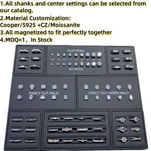 แหวนหมั้น925เงินสเตอร์ลิง14K สุดหรูแหวนหมั้นเพชรสังเคราะห์ประดับมุกชุบโรเดียมทันสมัยดาวตลอดกาล - Product Image 5