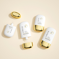 Flacon de crème solaire en plastique pour le visage, format voyage, 30 ml, 50 ml, emballage personnalisé, écologique, pour crème cosmétique, lotion
