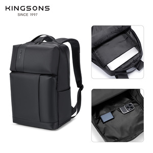 Kingsons Business <b>Backpack</b> <b>Black</b> Multi Layer Laptop Bag Men Commuting Style - Product Image 4