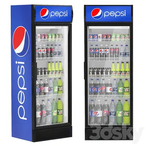 Pepsi-refrigerador vertical comercial para puerta de vidrio, refrigerador para bebidas de cola vertical, equipo de refrigeración