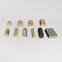 Sabuk persegi dengan sekrup ukuran Mini cincin tetap DIY kulit kerajinan perangkat keras sabuk logam gesper untuk tas tali ujung rumbai