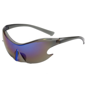 Xsy Sports Sunglasses Pc Lens Uv400 Protection <b>Black</b> <b>Frame</b> For Cycling Outdoor Use - Product Image 2