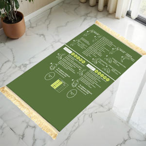 Tapis de prière islamique musulman portable en acrylique floral lavable avec <span class=keywords><strong>boussole</strong></span> de poche <span class=keywords><strong>pour</strong></span> la maison et les voyages – Idéal <span class=keywords><strong>pour</strong></span> le dropshipping - Product Image 5