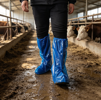 Protège-chaussures de ferme robustes, imperméables, taille universelle, jetables, pour bétail et visites vétérinaires