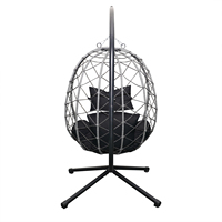 Support de chaise suspendue résistant aux intempéries pour extérieur, mobilier de patio, chaise suspendue robuste en corde tressée pour la détente