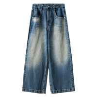 Jeans baggy pour homme du fournisseur, denim super ample, couleur unie, streetwear, mi-longueur, respirant, décontracté pour l'été et l'automne, 10 millions de ventes