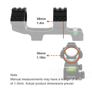 Support de lunette monobloc NOTT 30 mm, support optique en aluminium, hauteur centrale de 1,4 pouces, compatible avec Picatinny 20 mm pour optiques de chasse et de tir - Product Image 4
