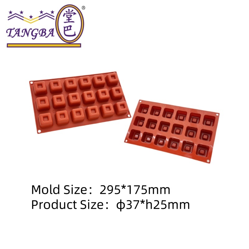 RED-Filled square silicone mold