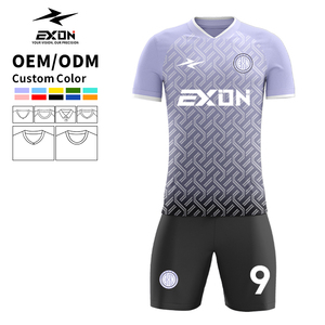 EXON Noord-Afrikaans Sterk Team Thuis Kleur Fan Editie Volledige Sublimatie Siliconen Logo of Borduurwerk Voetbal Teamkleding snel drogend - Product Image 2