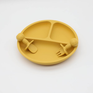 Plato de silicona irrompible dividido, antideslizante, Apto para lavavajillas y <span class=keywords><strong>microondas</strong></span>, <span class=keywords><strong>el</strong></span> más vendido - Product Image 2