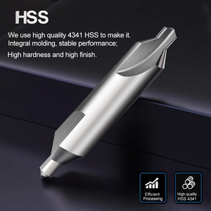 Juego <span class=keywords><strong>de</strong></span> Brocas <span class=keywords><strong>de</strong></span> Centrado <span class=keywords><strong>de</strong></span> Doble Punta HSS <span class=keywords><strong>de</strong></span> 2mm, 4mm, 6mm, 5mm y 1mm, Acero para Herramientas Procesado por CNC, para Perforación <span class=keywords><strong>de</strong></span> Metal, Personalizable DB025ZX18364 - Product Image 5