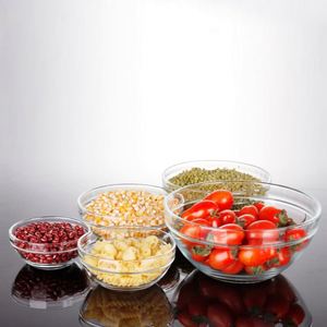 5 Pack Transparent Modern Kitchen Glass Bowl Set with Freshness Preservation 3-6L Capacity Multifunction Design for Food Storage - Product Image 4