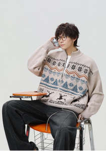 <span class=keywords><strong>Pull</strong></span> de Noël 2026 Nouvelle Collection <span class=keywords><strong>Homme</strong></span> et Femme – Cardigan Zippé Décontracté Tendance et Polyvalent – Le <span class=keywords><strong>Pull</strong></span> Moche - Product Image 6