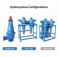 Huayan Hydrocyclone Déminéralisateur en Polyuréthane Résistant à l'Usure 30kg, Séparateur Centrifuge Minier, Contrôlé par PLC, Garantie 1 An