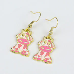 स्टड इयररिंग अद्वितीय डिजाइन सोने के प्लेटेड कार्टून पशु फैशन गहने बिल्ली कान स्टड - Product Image 2