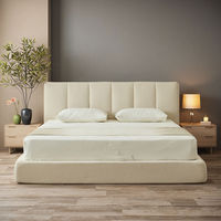 Lit démontable en tissu, design moderne et simple, 1,8x2,0m, modèle 907, pour petit appartement, exportation, emballage souple, pour une personne, en métal